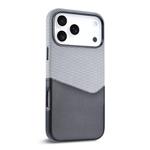 For iPhone 17 Pro Max Kalebol Cloth Textue Stitching Card Slot Magnetic Phone Case(Black)