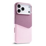 For iPhone 17 Pro Max Kalebol Cloth Textue Stitching Card Slot Magnetic Phone Case(Pink)