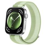 For Huawei Watch Fit 4 Pro / Fit 4 / Fit 3 Nylon Loop Hook and Loop Fastener Watch Band(Mint Green)