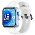 For Huawei Watch Fit4 Pro / Fit4 / Fit3 Quick Release Black Buckle Silicone Watch Band(White)