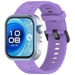 For Huawei Watch Fit4 Pro / Fit4 / Fit3 Quick Release Black Buckle Silicone Watch Band(Lilac)