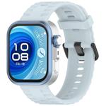 For Huawei Watch Fit4 Pro / Fit4 / Fit3 Quick Release Black Buckle Silicone Watch Band(Light Blue)