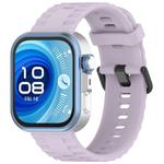 For Huawei Watch Fit4 Pro / Fit4 / Fit3 Quick Release Black Buckle Silicone Watch Band(LIght Purple)