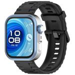 For Huawei Watch Fit4 Pro / Fit4 / Fit3 Quick Release Black Buckle Silicone Watch Band(Black)