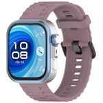For Huawei Watch Fit4 Pro / Fit4 / Fit3 Quick Release Black Buckle Silicone Watch Band(New Plum)