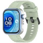 For Huawei Watch Fit4 Pro / Fit4 / Fit3 Quick Release Black Buckle Silicone Watch Band(Field Green)