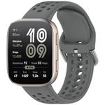 For Amazfit Bip 6 Quick Release Buckle Silicone Watch Band(Space Grey)