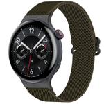 For vivo Watch 5 Ethnic Style Elastic Nylon Braided Watch Band(Army Green)