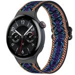 For vivo Watch 5 Ethnic Style Elastic Nylon Braided Watch Band(Blue Purple)