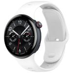 For vivo Watch 5 Solid Color Reverse Buckle Silicone Watch Band(White)