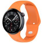 For vivo Watch 5 Solid Color Reverse Buckle Silicone Watch Band(Orange)