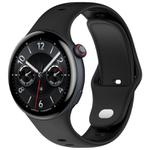 For vivo Watch 5 Solid Color Reverse Buckle Silicone Watch Band(Black)