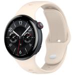 For vivo Watch 5 Solid Color Reverse Buckle Silicone Watch Band(Starlight)