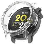 For COROS Pace 2 Single Row Diamond Half Coverage Hollow PC Watch Protective Case(Transparent)