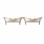 For vivo watch5 1 Pair 20mm 316 Stainless Steel Metal Watch Band Connector(Moonlight White)