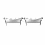For vivo watch5 1 Pair 20mm 316 Stainless Steel Metal Watch Band Connector(Silver)