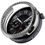 For vivo Watch 5 Single Row Diamond Half Coverage Hollow PC Watch Protective Case(Silver)