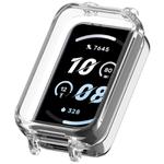 For Honor Band 10 PC Ear Half Coverage Hollow Watch Protective Case(Transparent White)