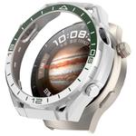 For Huawei Watch 4 Pro Change to Watch Ultimate Design Half Coverage Hollow PC Watch Protective Case(White Green)