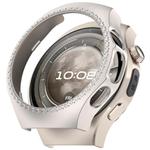 For Huawei Watch 5 42mm Single Row Diamond Half Coverage Hollow PC Watch Protective Case(Starlight)