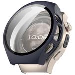 For Huawei Watch 5 46mm Tempered Film Integrated PC Watch Protective Case(Ink Blue)