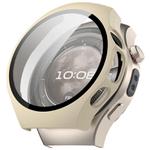 For Huawei Watch 5 46mm Tempered Film Integrated PC Watch Protective Case(Ivory White)