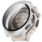 For Huawei Watch 5 46mm Tempered Film Integrated PC Watch Protective Case(Frosted Silver)