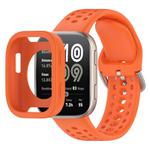 For Amazfit Bip 6 Sofe Case Integrated Silicone Watch Band(Orange)