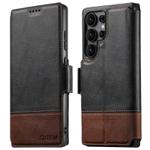 For Samsung Galaxy S24 Ultra 5G Suteni Q06 2-in-1 Multi-function Detachable Wallet MagSafe Phone Case(Black)