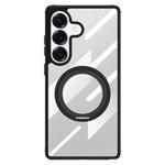 For Samsung Galaxy S25+ 5G Gear 360 Rotation Holder MagSafe Phone Case(Black)