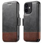 For iPhone 12 Suteni Q06 2-in-1 Multi-function Detachable Wallet MagSafe Phone Case(Black)