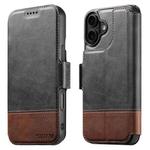 For iPhone 17 Suteni Q06 2-in-1 Multi-function Detachable Wallet MagSafe Phone Case(Black)