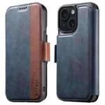 For iPhone 14 Suteni Q07 2-in-1 Multi-function Detachable Wallet MagSafe Phone Case(Blue)
