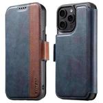 For iPhone 13 Pro Max Suteni Q07 2-in-1 Multi-function Detachable Wallet MagSafe Phone Case(Blue)
