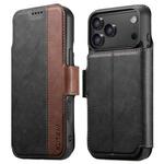 For iPhone 17 Pro Max Suteni Q07 2-in-1 Multi-function Detachable Wallet MagSafe Phone Case(Black)
