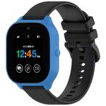 For Verizon Gizmo Watch 3 Kids Watch Textured Silicone 20mm Watch Band(Black)
