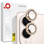 For Samsung Galaxy S25 Edge 5G NORTHJO 1 Set Camera Lens Protector Glitter Metal Ring Film(Gold)