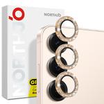 For Samsung Galaxy S25+ 5G NORTHJO 1 Set Camera Lens Protector Glitter Metal Ring Film(Gold)