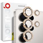 For Samsung Galaxy S25 Ultra 5G NORTHJO 1 Set Camera Lens Protector Glitter Metal Ring Film(Gold)