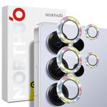 For Samsung Galaxy S25 Ultra 5G NORTHJO 1 Set Camera Lens Protector Glitter Metal Ring Film(Colorful)