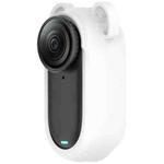 For Insta 360 Go 2 Solid Color Silicone Protective Case(White)