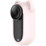For Insta 360 Go 2 Solid Color Silicone Protective Case(Light Pink)