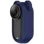For Insta 360 Go 2 Solid Color Silicone Protective Case(Dark Blue)