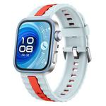 For Huawei Watch Fit 4 / Fit 4 Pro / Fit 3 Vertical Striped Two Color Silicone Watch Band(Blue Red)