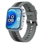 For Huawei Watch Fit 4 / Fit 4 Pro / Fit 3 Vertical Striped Two Color Silicone Watch Band(Gray Black)