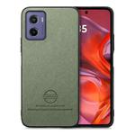 For Motorola Moto G05 Twill Fabric Leather Skin Back Phone Case(Green)