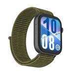For Huawei Watch Fit 4Pro Watch Case Integrated Nylon Loop Watch Band(Olive Color)