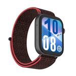 For Huawei Watch Fit 4Pro Watch Case Integrated Nylon Loop Watch Band(Red Black)
