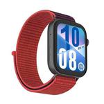 For Huawei Watch Fit 4Pro Watch Case Integrated Nylon Loop Watch Band(Purplish Red)