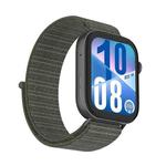 For Huawei Watch Fit 4 Watch Case Integrated Nylon Loop Watch Band(Deep Olive)